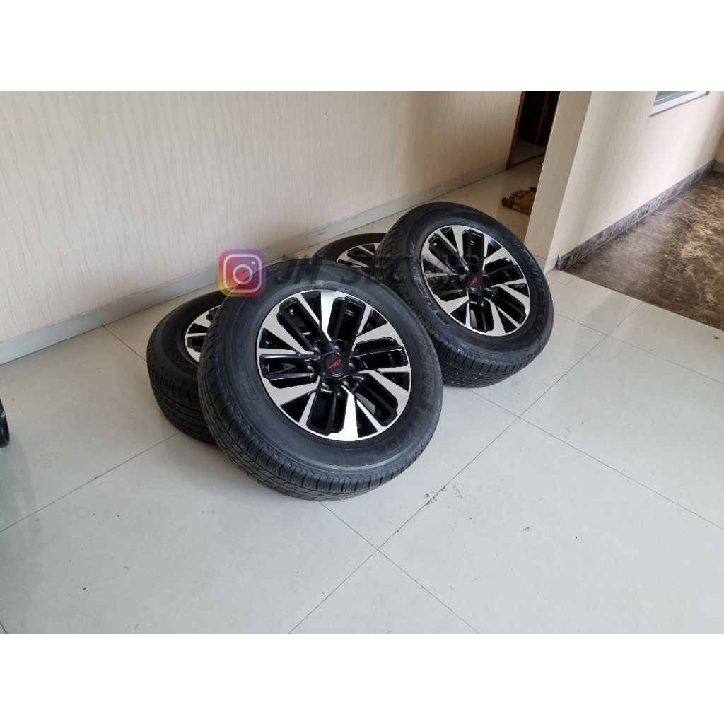 Velg Oem Fortuner TRD r18 Ban Bridgestone 265/60/18 cck VRZ VNT GR Pajero Dmax Hilux Ranger Strada M