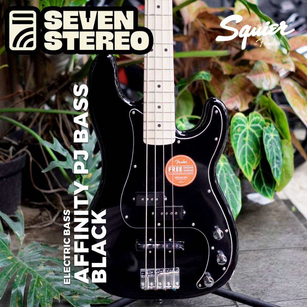 Squier Affinity Precision PJ Bass Maple Fretboard Black