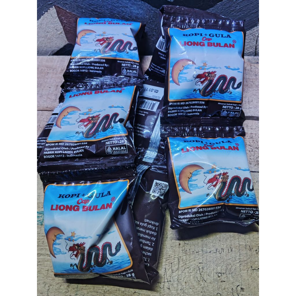 

Kopi liong bulan plus gula/28 gram 1pack isi 20 sachet