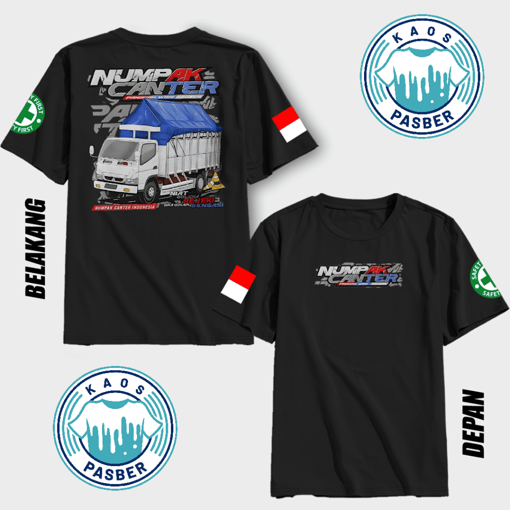 KAOS PASBER - KAOS TRUCK NUMPAK CANTER - KAOS TRUCK CABE LAOK - KAOS DISTRO - COCOK UNTUK PRIA DAN W