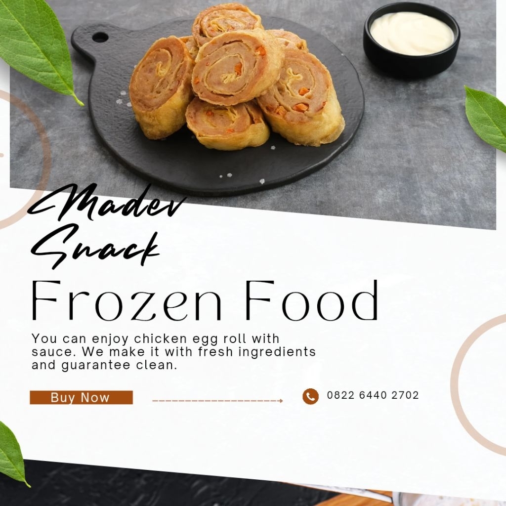 

Madev Cookies [KHUSUS JATIM] | Chicken Roll Frozen | Chicken Egg Roll | Rolade Ayam Frozen