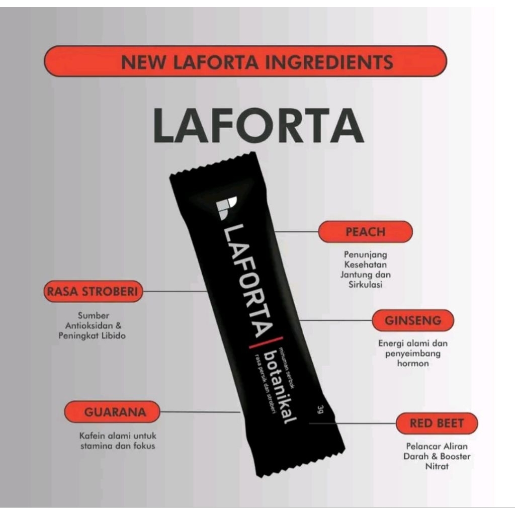 

Stamina pria Laforta Botanikal - Minuman Serbuk Rasa Persik dan Stroberi