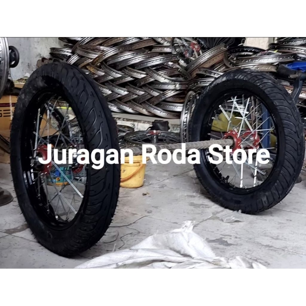 Roda Gerobak Ring 14 Jari Motor Ban Luar Baru