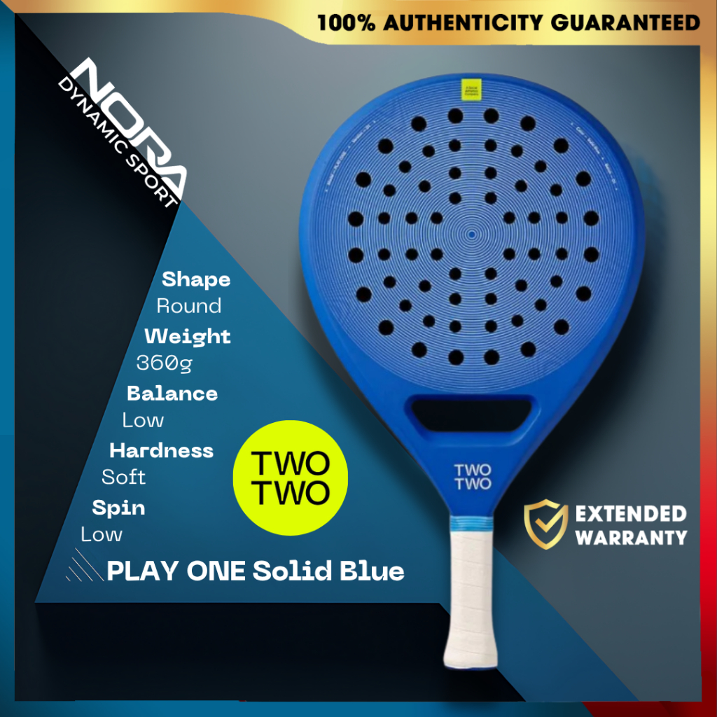 Two Two Play One Solid Blue Raket Padel 