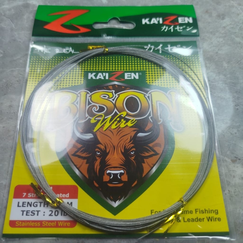 Tali Pancing Neklin Kaizen Bison Wire Ikan Bawal ( 20 lbs )