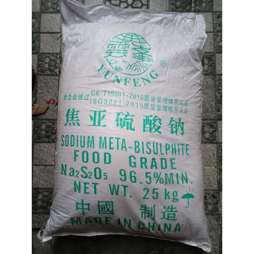 

SODIUM META BISULPHITE/SMB FOOD GRADE @25kg