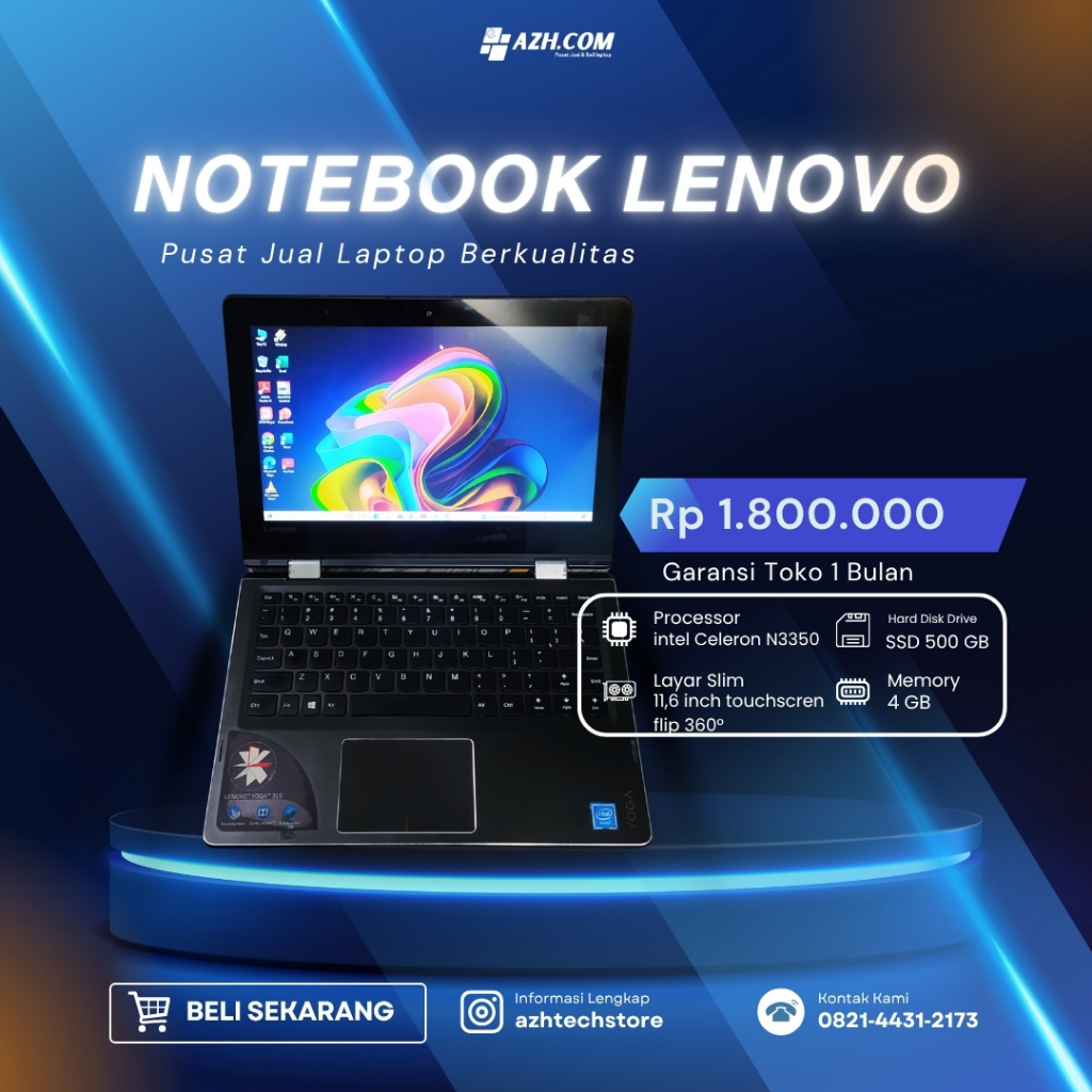 Lenovo Yoga 310 – Laptop Mini Fleksibel & Touchscreen