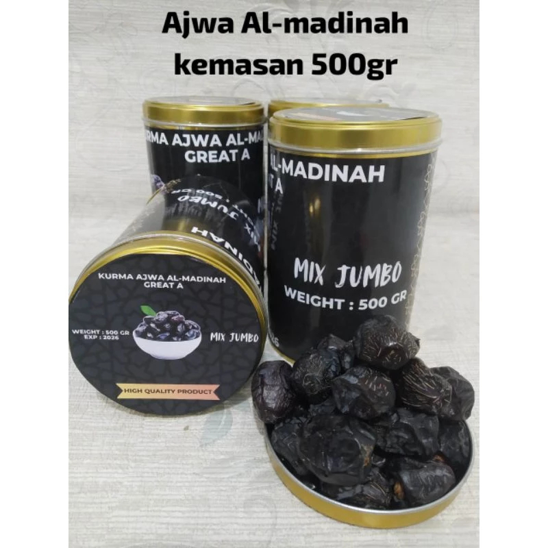 

Kurma Ajwa Premium Kemasan Kaleng Exclusive (500 Gram)
