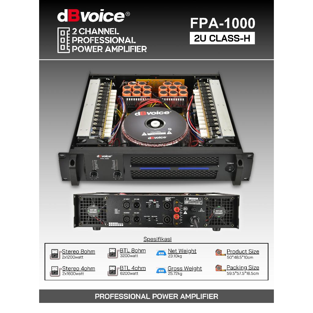 Power DBVOICE FPA-1000 Class H Original Amplifier - Power Class H