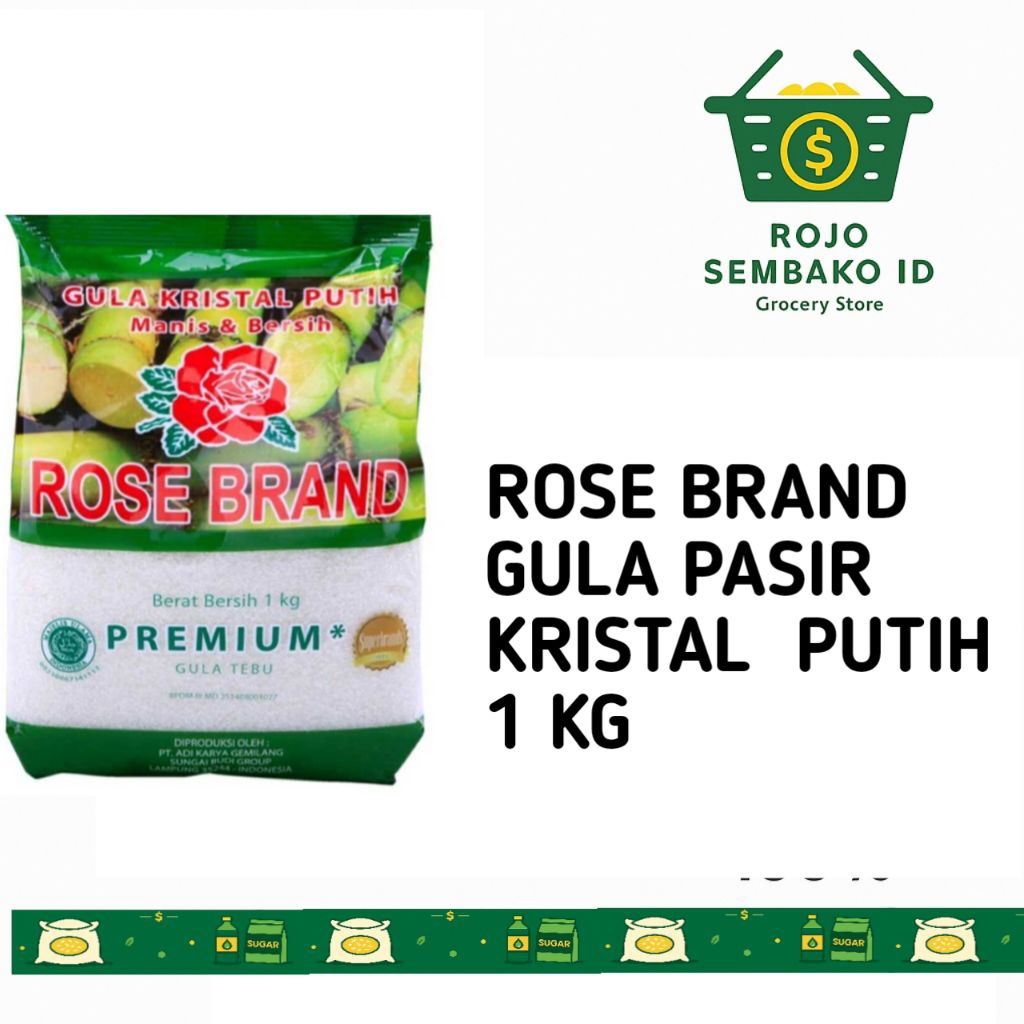 

Gula Pasir Rose Brand 1kg – Kristal Putih, Manis Alami