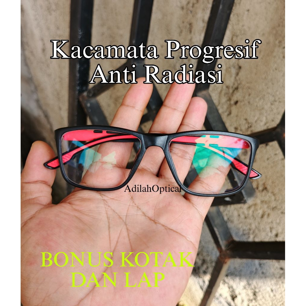 KACAMATA PLUS BACA PROGRESIF ANTI RADIASI KOMPUTER KACAMATA BACA DAN JALAN PRIA SPORTY KACAMATA PLUS