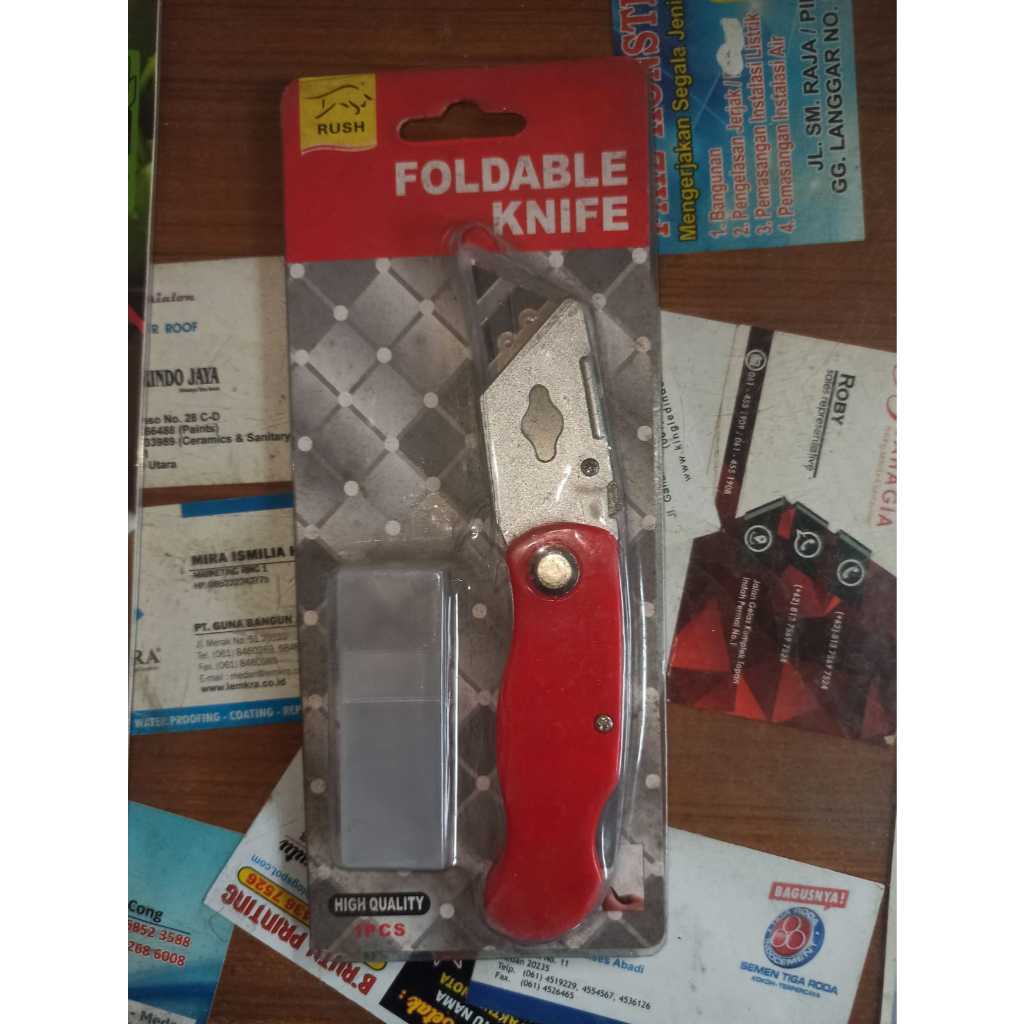

Pisau Cutter Foldable Knife merek Rush