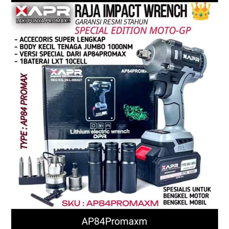RAJA HEMAT  APR AP84PROMAXM BOR IMPACT WRENCH TORSI 1000NM Special Edition MOTOGP - AP84PROMAX M | A