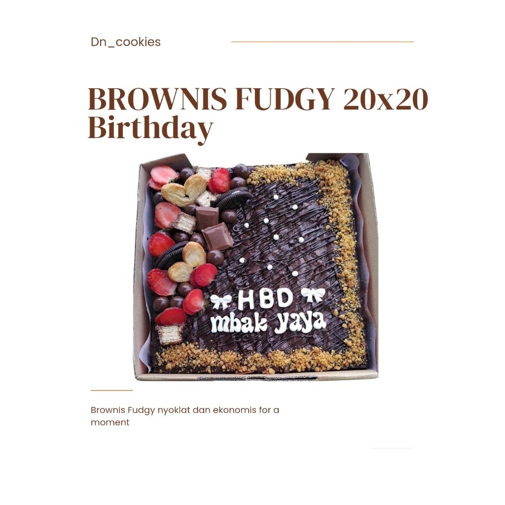 

Brownis Fudgy Birthday 20x20