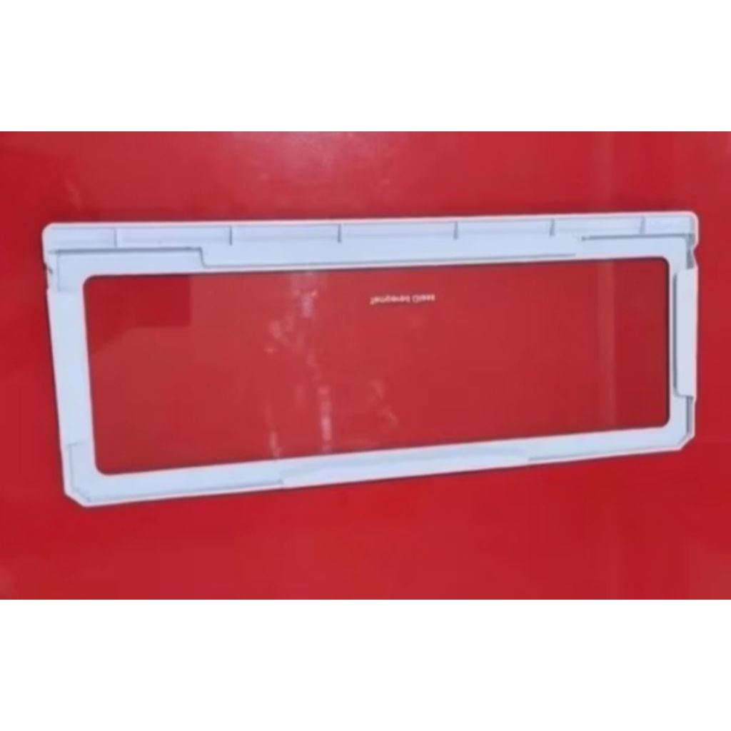 tutup rak sayur kulkas Polytron tempered glass