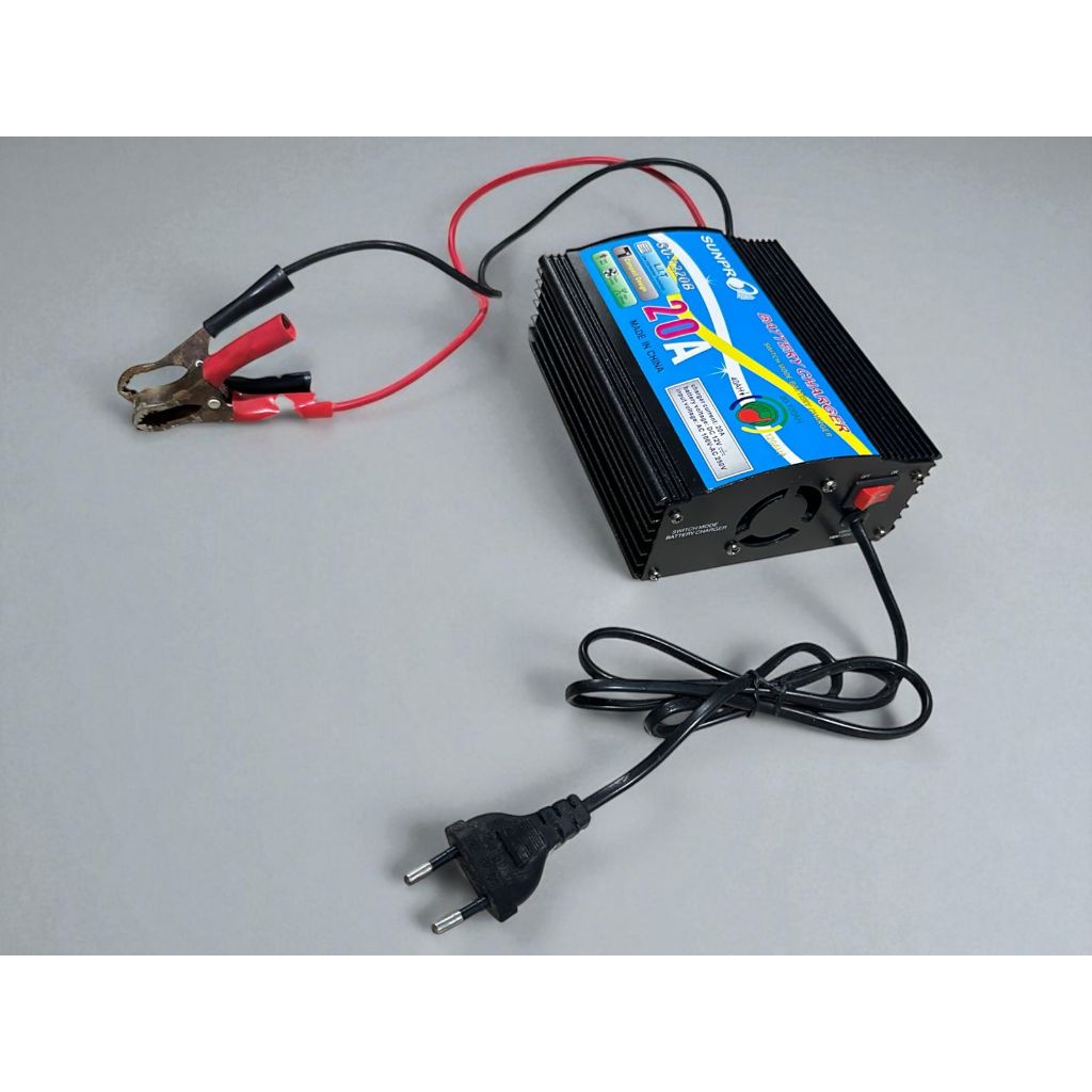 Charger Aki Cas 20 Amp Aki Mobil Motor - DC 12V 20A Plus Protection Aki Basah Dan Kering