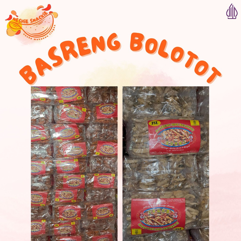 

Basreng Bolotot (ECER) 1 pack isi 12 pcs / basreng pedas & basreng original / basreng sachet bolotot