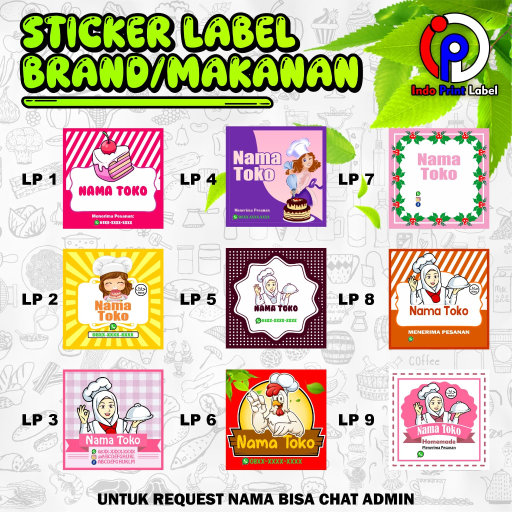 

STIKER MAKANAN LOGO USAHA / TAHAN AIR / STIKER MINUMAN / USAHA MAKANAN / TINGGAL TEMPEL