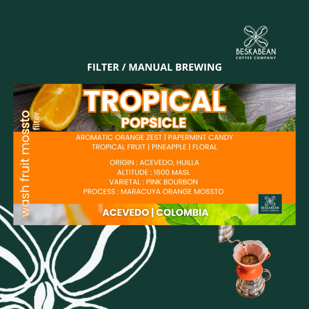 

15gr | 50gr | Kopi colombia Pink Bourbon Tropical Popsicle | Beskabean | Colombia Pink bourbon