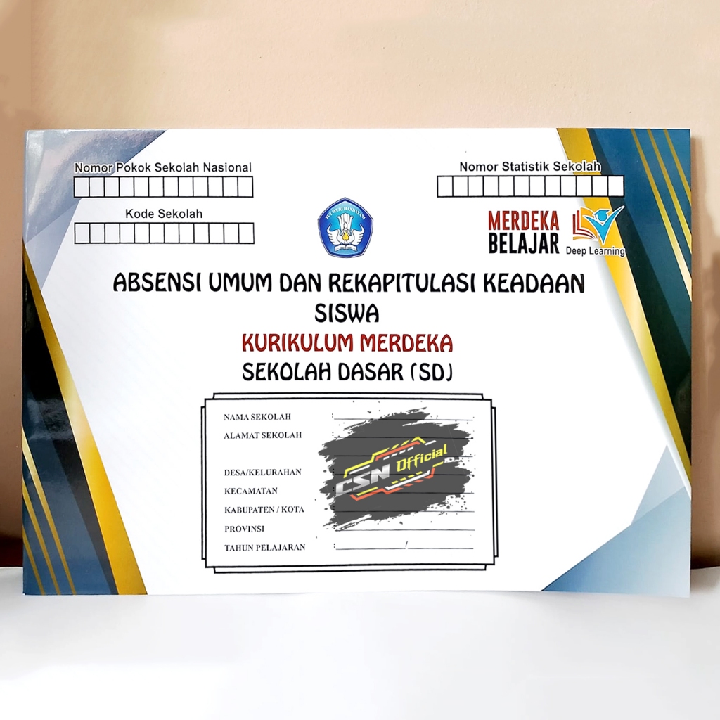 BUKU ABSENSI UMUM DAN REKAPITULASI KEASAN SISWA KURIKULUM MERDEKA SEKOLAH DASAR (SD)