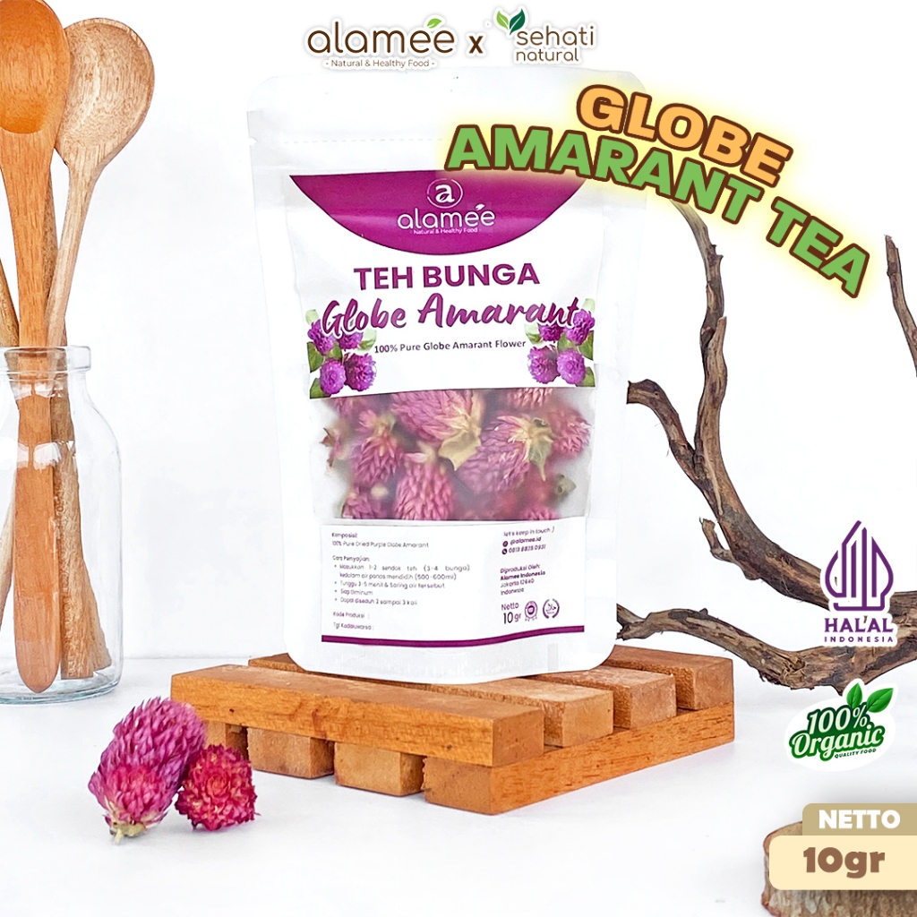 

Teh Bunga Globe Amaranth Tea Herbal Kering Organik Herbal Organic Asli Dried Flower Alami 10gr