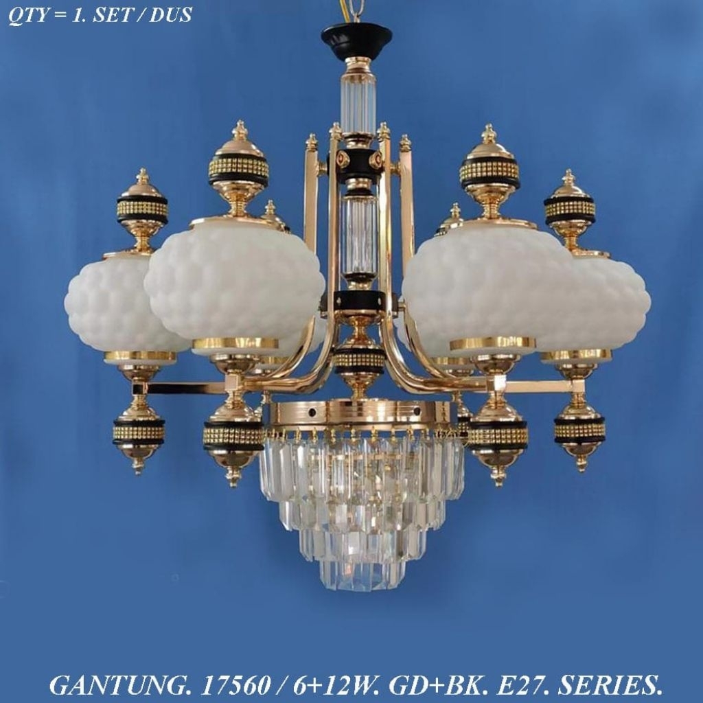 LAMPU GANTUNG HIAS KRISTAL KLASIK MODERN RUANG TAMU KAMAR TIDUR MEWAH