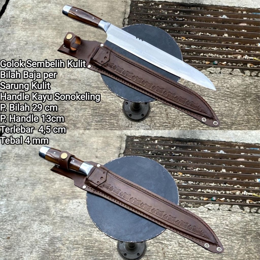 pisau daging super kulit/ pisau kebab baja asli