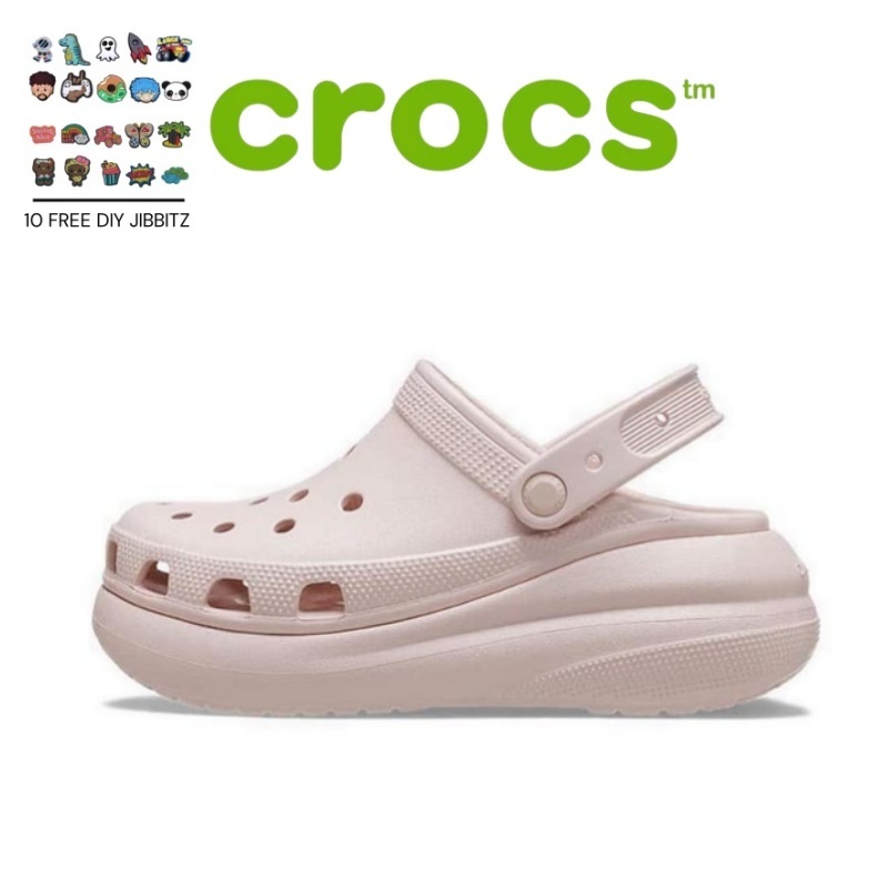 【ORI COD】Crocs Crush Sandal Crocs Classic Unisex Clog Sandal Crocs Pink