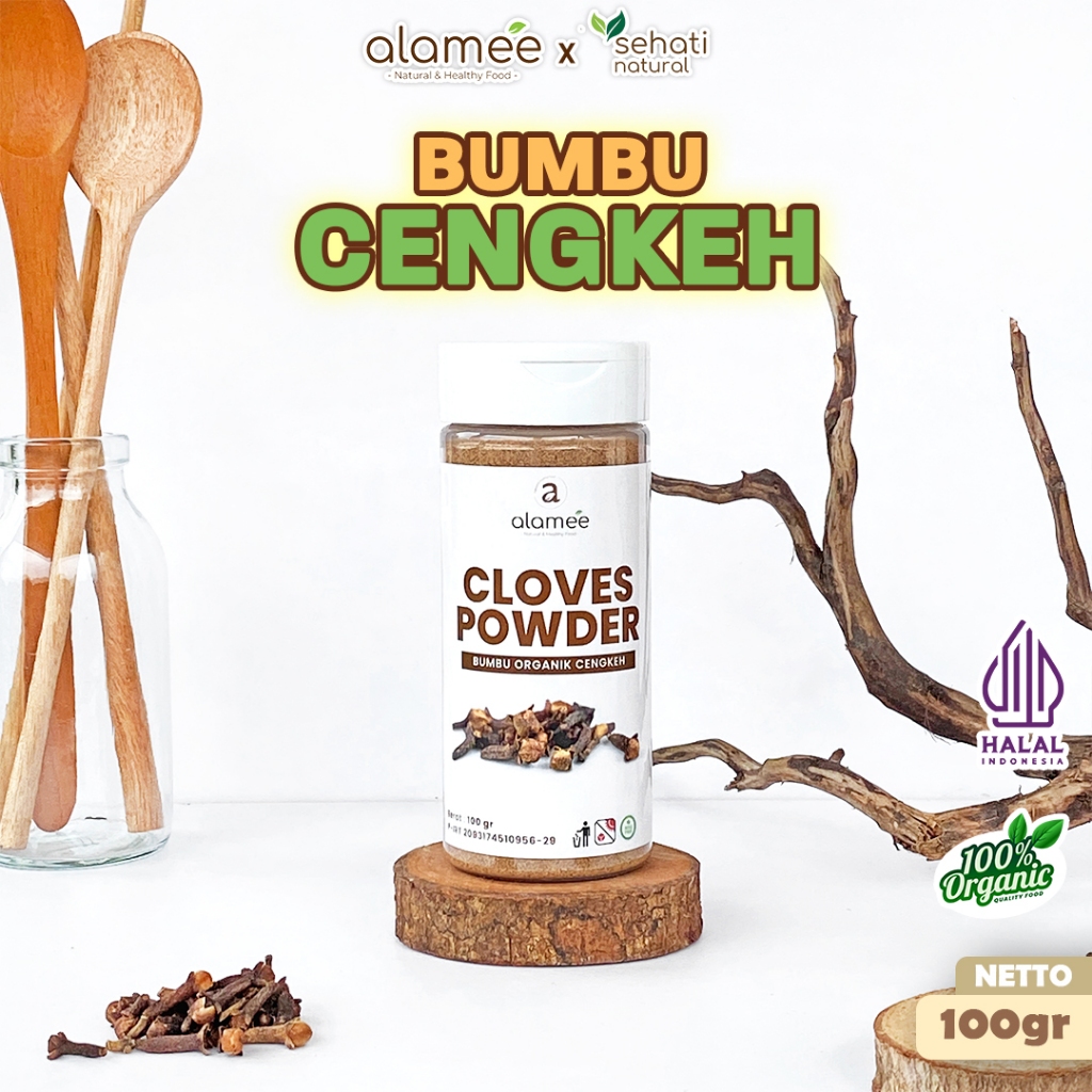

ALAMEE Cengkeh Bubuk Clove Powder Ground Spice Murni Asli Tanpa Campuran Bumbu Organik 100g