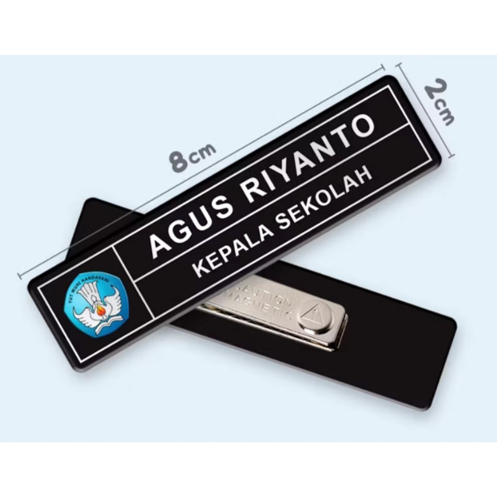 

custom nametag / nama dada / name plate akrilik, kuningan dan stenlees