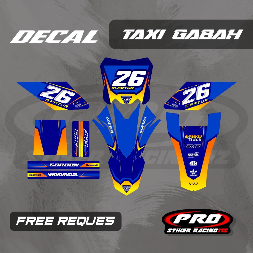 DECAL OJEK GABAH DECAL TAXI GABAH DECAL ANGKUT GABAH FREE CUSTOM