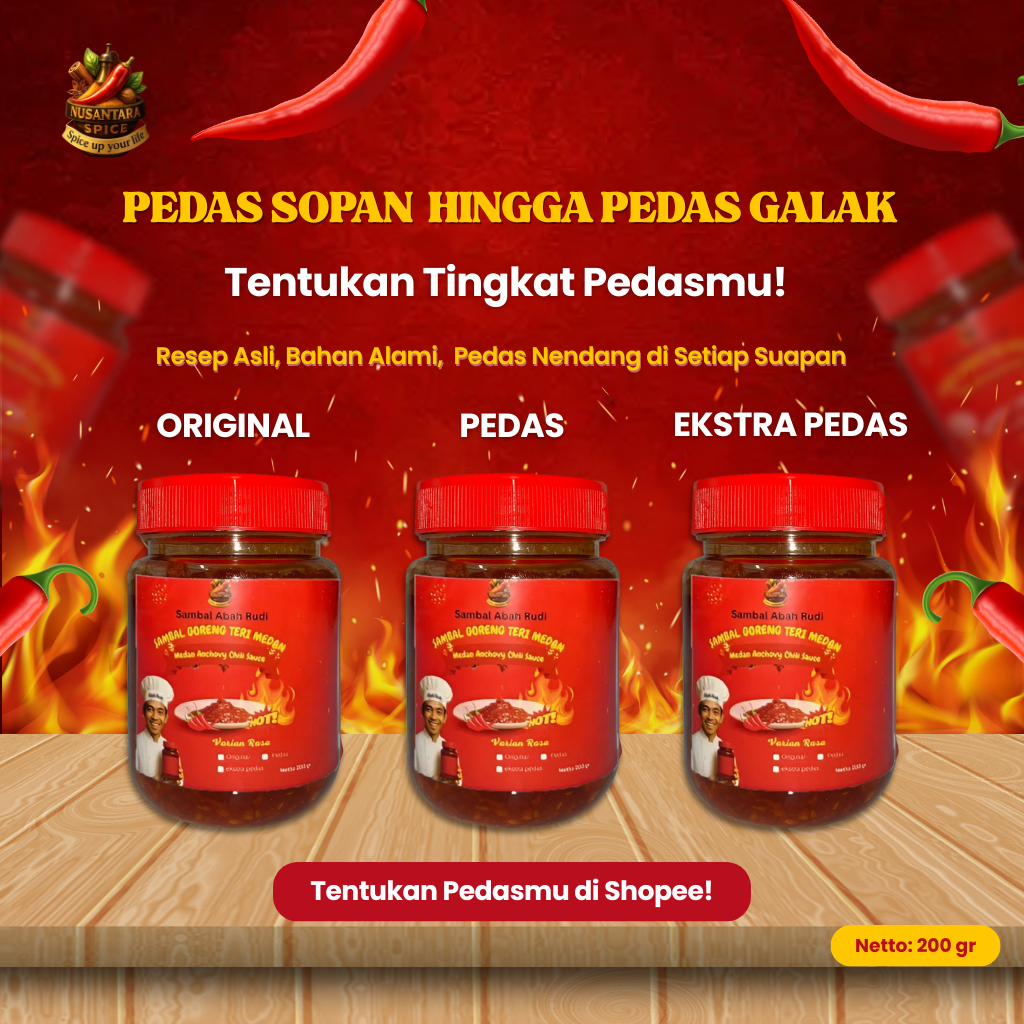 

Sambal Abah Teri Medan 200gr