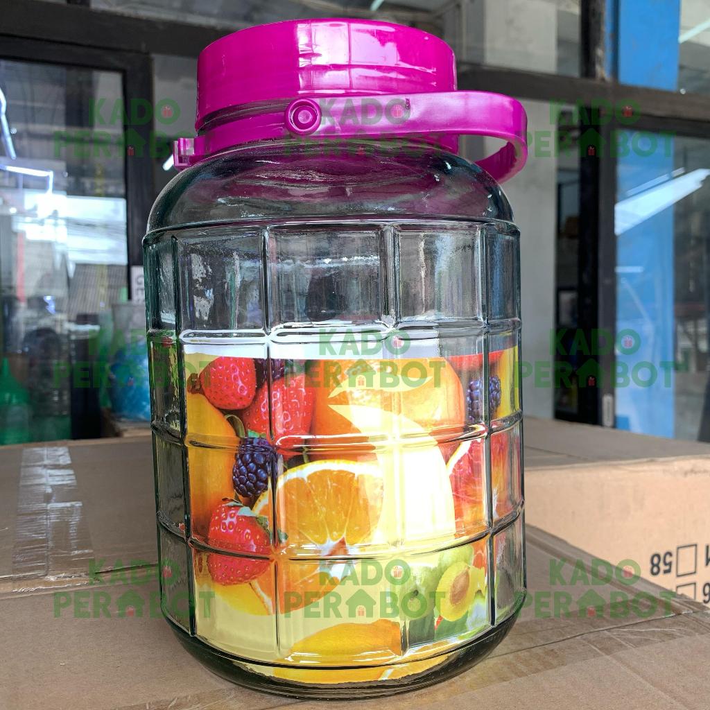 (PACKING KAYU) Toples Kaca Besar 5 Liter - Toples Kaca Kopi Bubuk-Toples Formia Jumbo Jar 5L