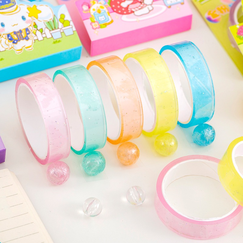 

STICKY BALL TAPE / Mainan bola DIY isolasi viral Colorful glitter pastel color