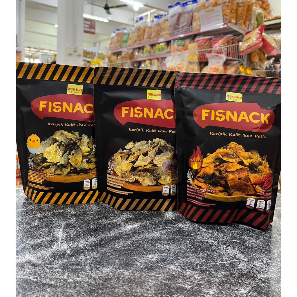

Fisnack Keripik Kulit Ikan Patin Original / Pedas / Telur Asin 50 gr