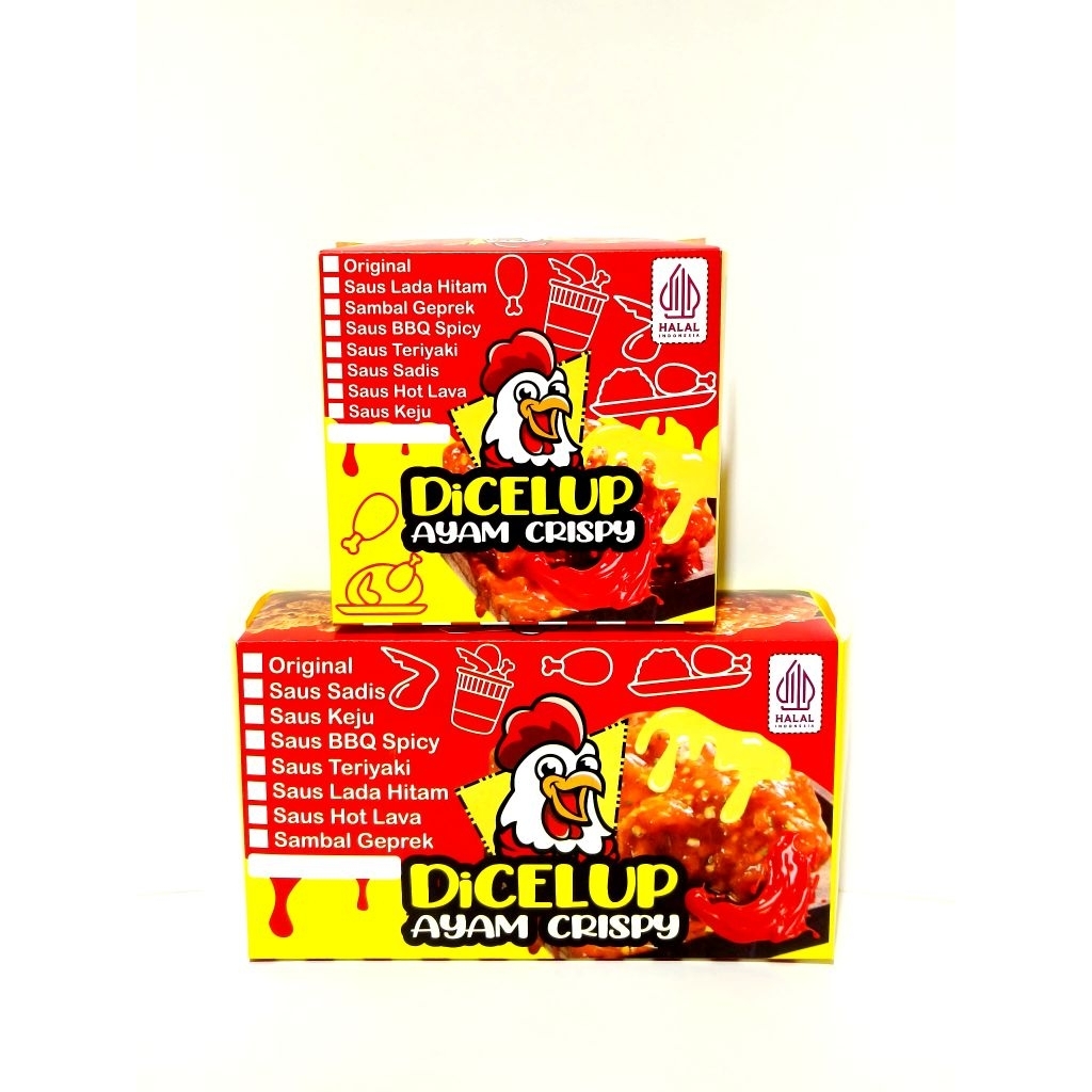 

Dus Chicken Dicelup XS 100 pcs Ivory Laminasi Glossy Kotak Fried Chicken Crispy Paper Lunch Box Ayam Saja Termurah