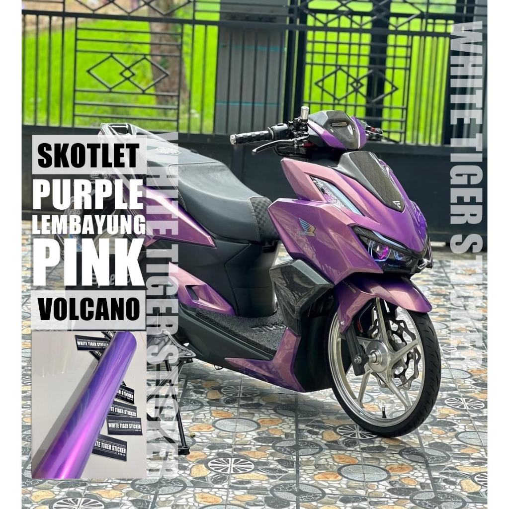 SKOTLET STIKER MOTOR PURPLE LEMBAYUNG PINK SKOTLET UNGU LEMBAYUNG PINK STIKER UNGU LEMBAYUNG PREMIUM
