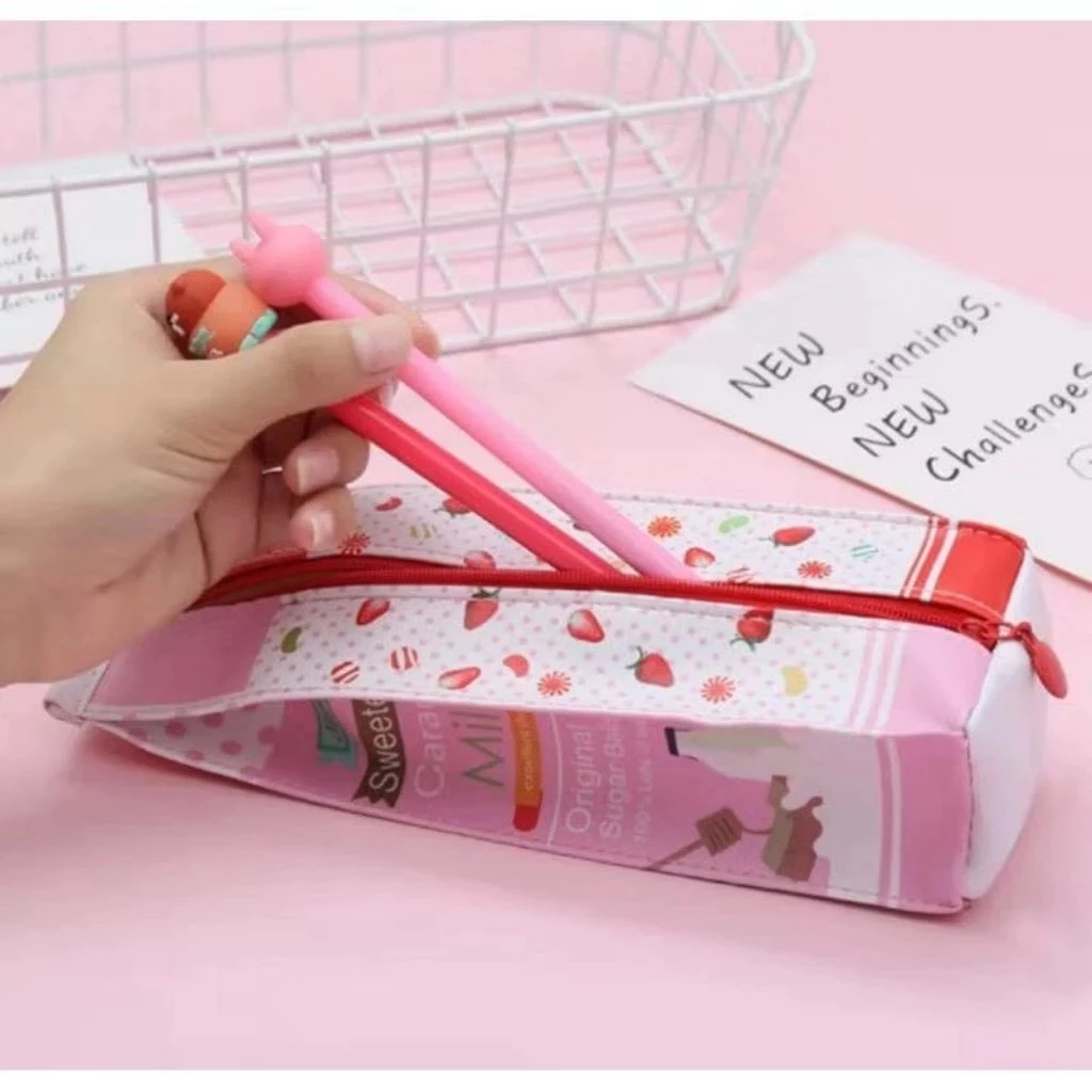 

TEMPAT PENSIL LUCU BENTUK MILK KOTAK SUSU UNIK / PENCIL CASE