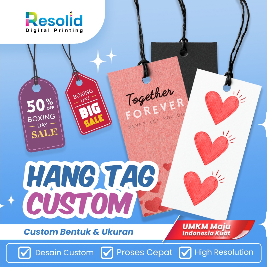 

CETAK HANG TAG CUSTOM BAJU | LABEL BAJU | LABEL MEREK BAJU | HANGTAG TEBAL 260GSM | EXPRESS 1 HARI JADI | CETAK HANGTAG DISTRO | FREE DESIGN | HANG TAG PREMIUM FOIL EMBOSS | HANGTAG HIJAB | HANGTAG BAJU KAOS | CETAK LABEL HANGTAG CUSTOM MURAH RESOLID