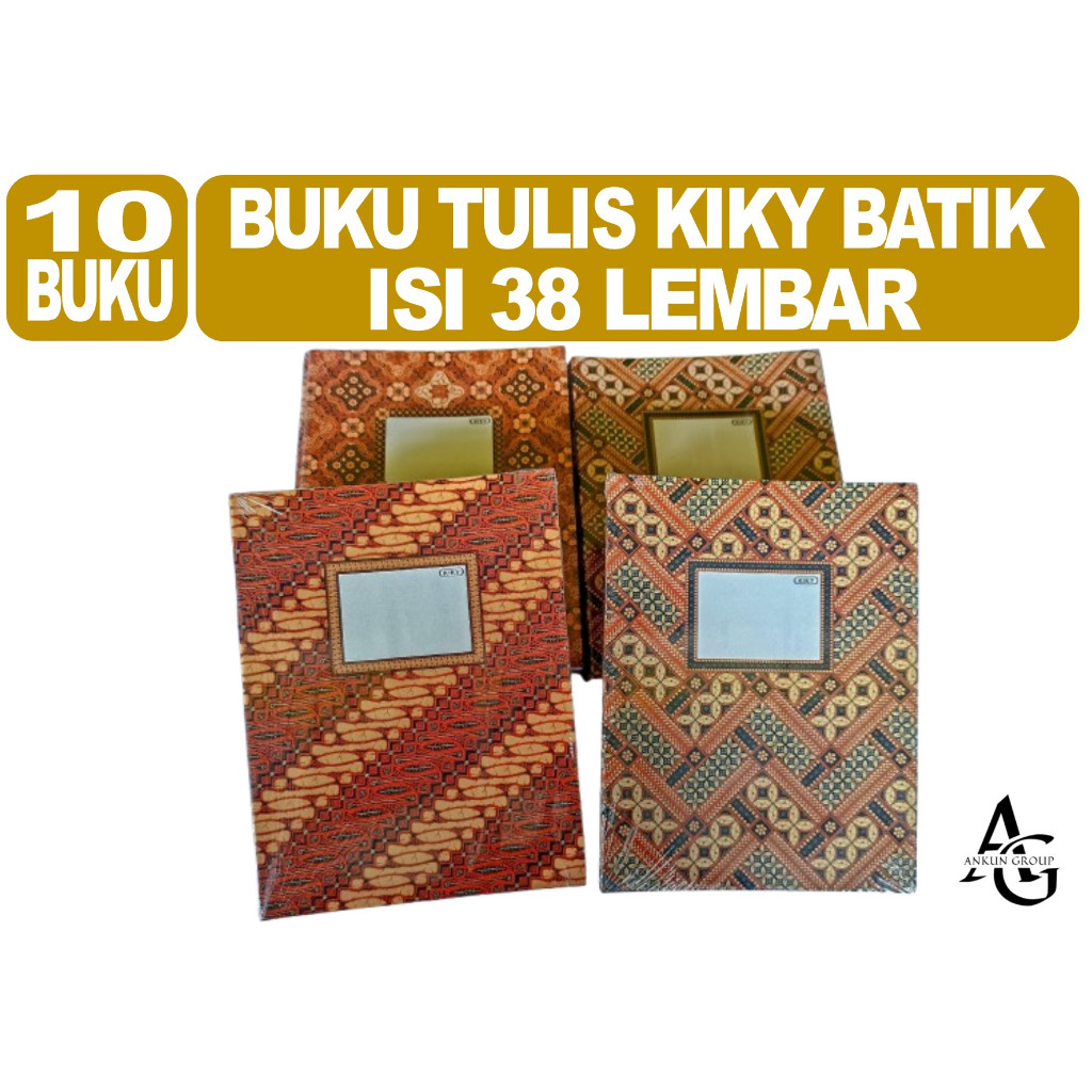 

KIKY Buku Tulis 38 Lembar Batik dan Motif- 1 Pak 10 Buku