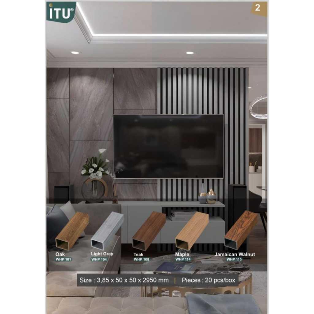 Partisi Hollow PVC 3 METER | Partisi Hollow | Kisi Kisi Hollow WPC PVC Partisi |