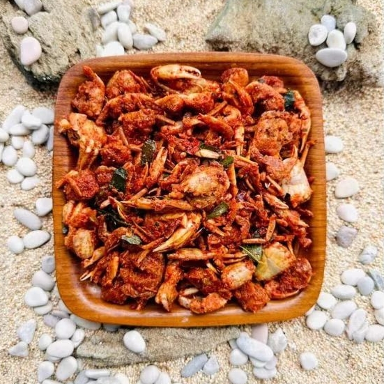 

baby crabs crispy 500gr pedas rempah daun jeruk