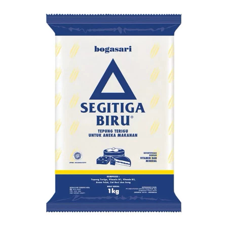 

Tepung Bogasari Segitiga Biru / Cakra Kembar / Kunci Biru / Lencana Merah 1kg promo sale