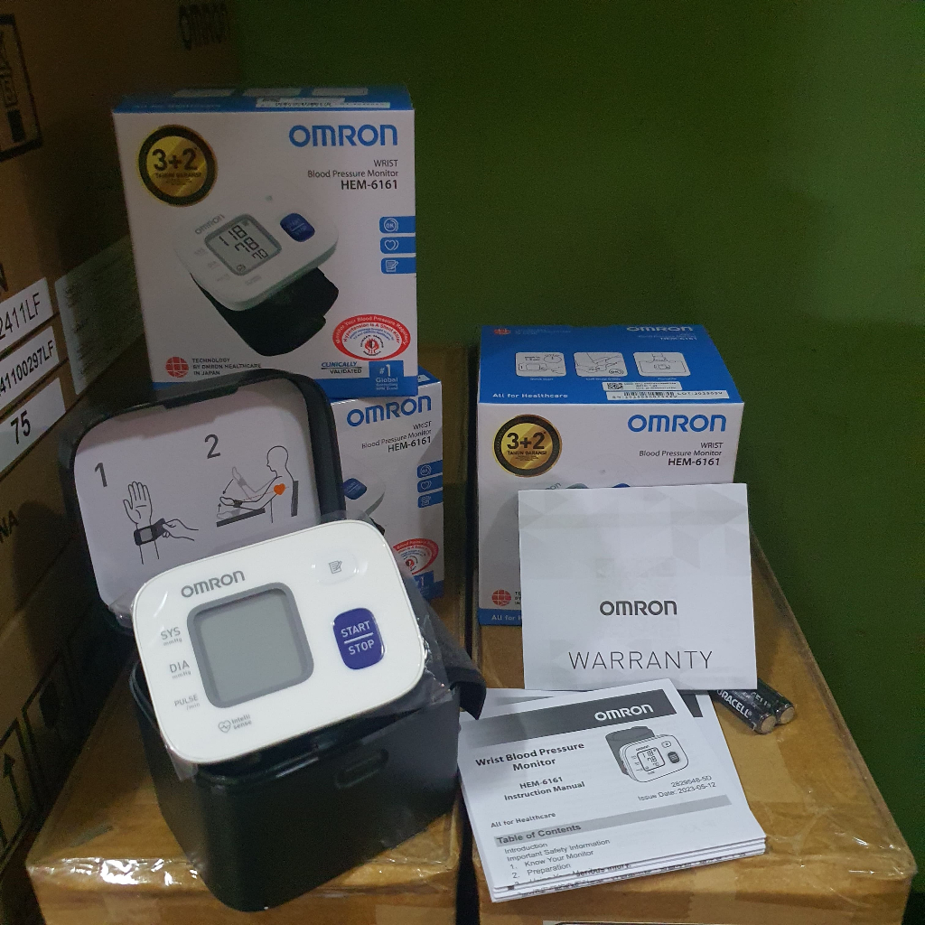 OMRON Tensimeter Digital HEM 6161 / Tensimeter Digital Pergelangan Omron Hem 6161 / Wrist Blood Pres