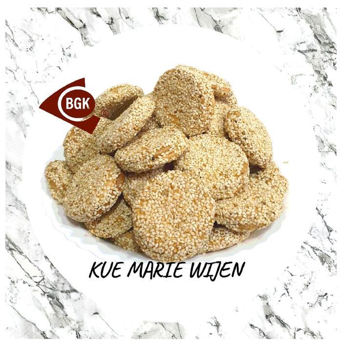 

Biskuit Marie + Wijen (Biskuit Marie Lapis Wijen) Bgk 1/4Kg 250Gram