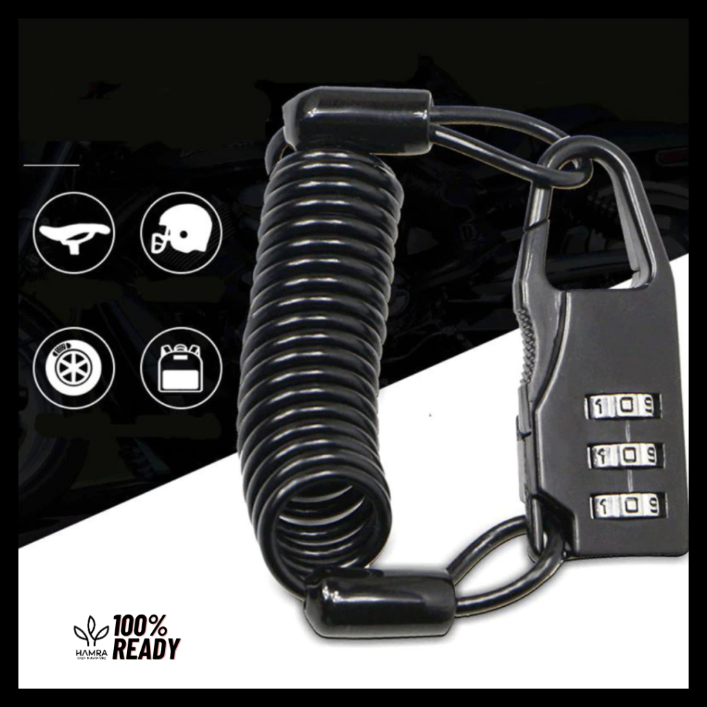 Kunci Helm Sepeda / Kunci Gembok Sepeda Password Lock / Kunci Helm 3 Digit / Kunci Pengaman Helm