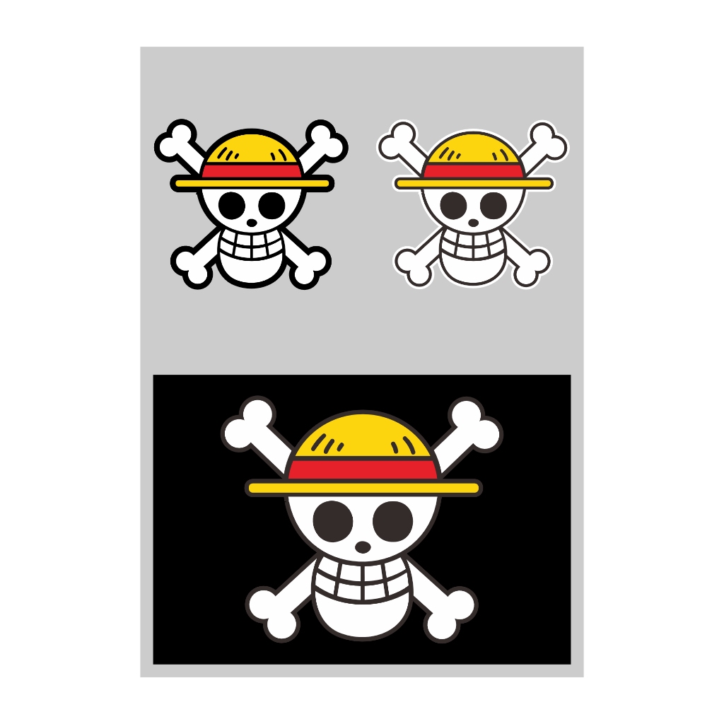 

Stiker pack A6 one piece flag