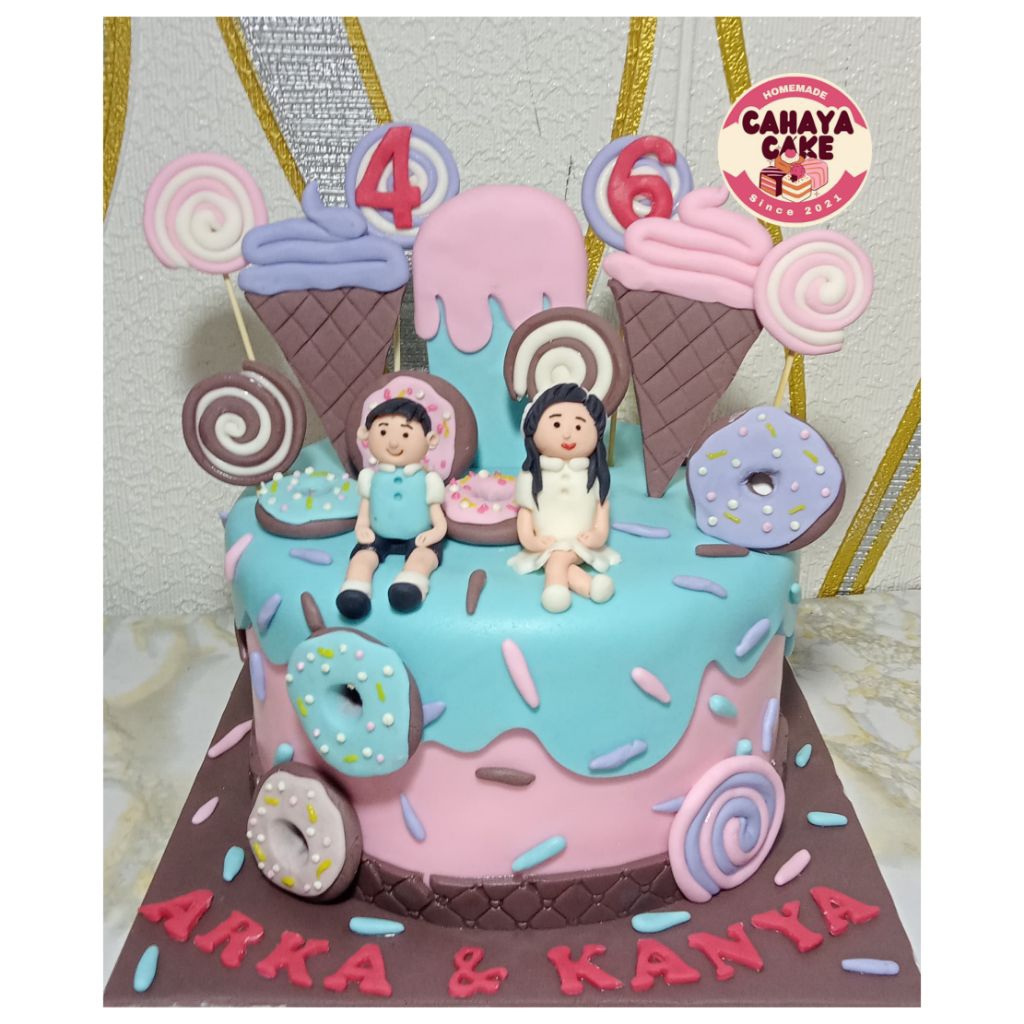 

Kue Ulang Tahun Ice Cream / Es Krim / Kue Ultah Donat / Doughnut