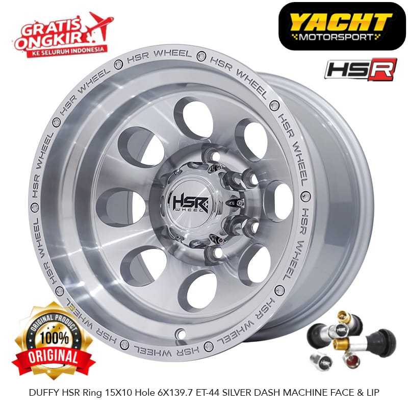 Velg HSR DUFFY Ring 15 Tapak Lebar 10 Inci Hartop Hilux Triton Gratis Ongkir