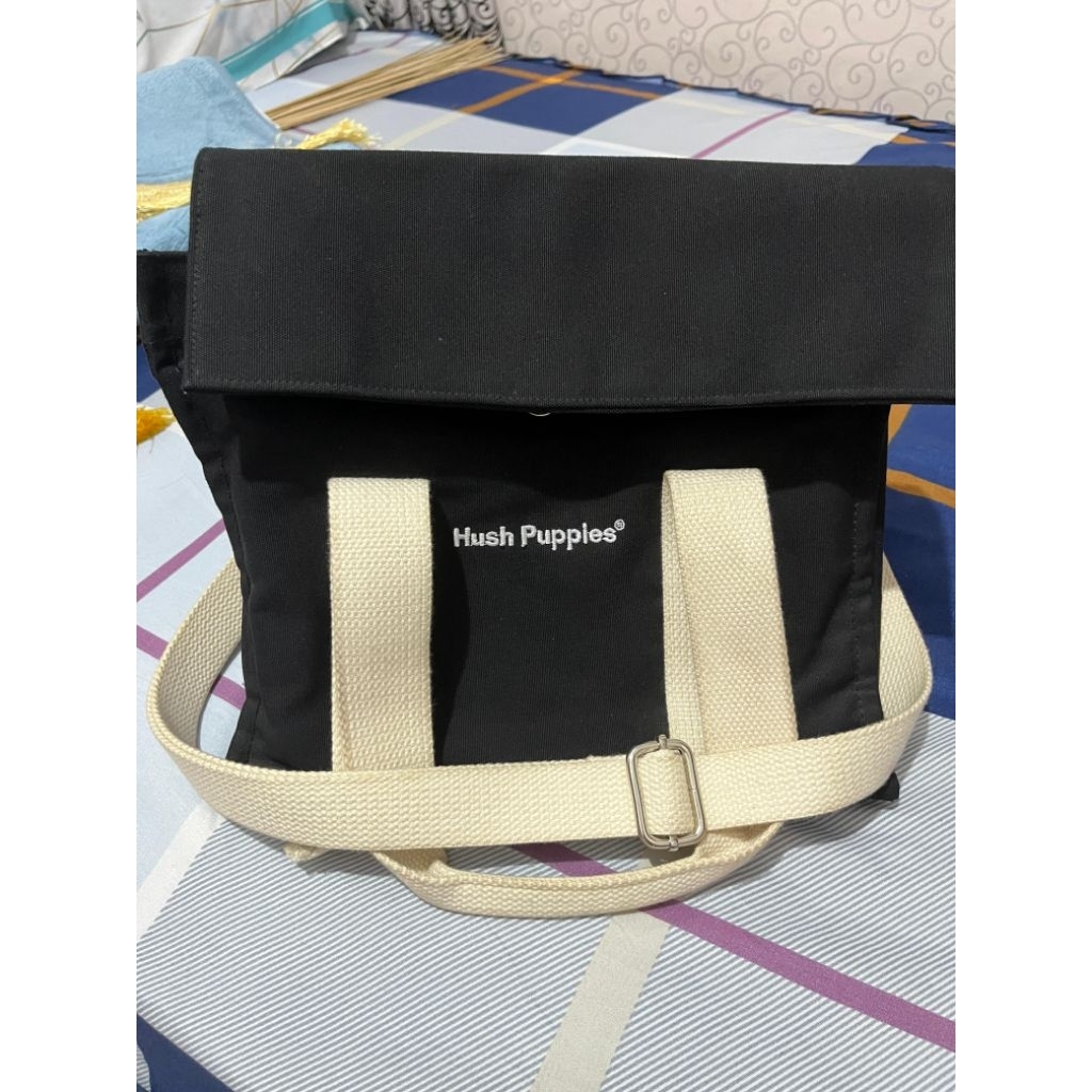 PRELOVED Hush Puppies Canvas Flap Bag